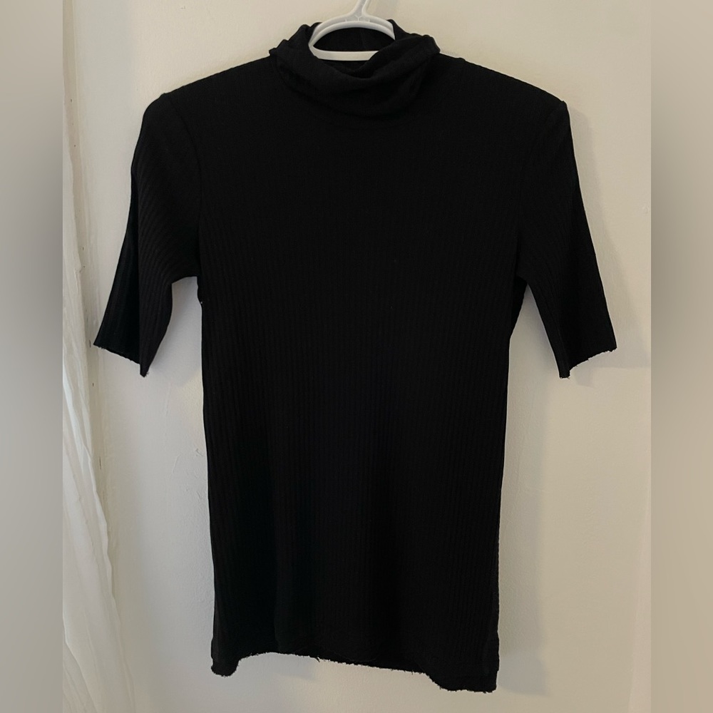 Helmut Lang Ribbed T-shirt Turtleneck